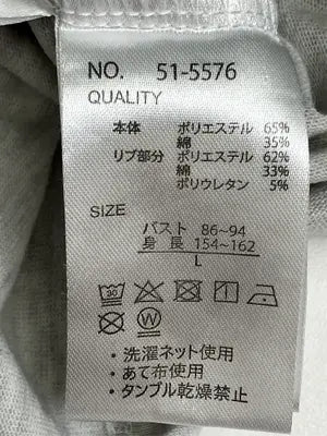 AQUAHISTORY/Tシャツ/カットソー/トップス/グレー/L