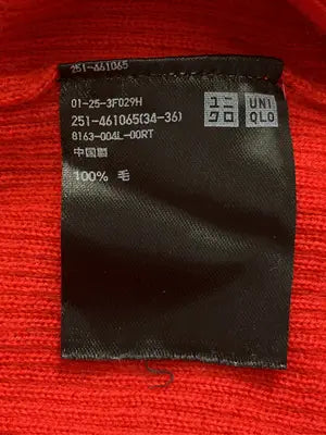 UNIQLO/ユニクロ/ニット/セーター/トップス/レッド/M