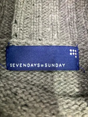 SEVENDAYS=SUNDAY/セブンデイズサンデイ/ニット/セーター/トップス/グレー/F