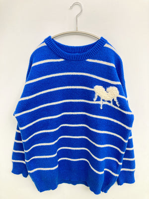 HOOK/フック/ニット/セーター/トップス/ブルー/L