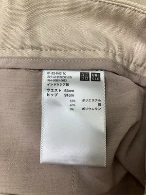UNIQLO/ユニクロ/スラックス/パンツ/ベージュ/ウエスト64cm ヒップ 91cm