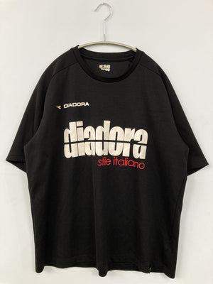 DIADORA/ディアドラ/Tシャツ/カットソー/トップス/ブラック