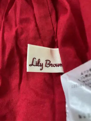Lily brown/リリーブラウン/シャツワンピース/ワンピース/ドレス/レッド/F