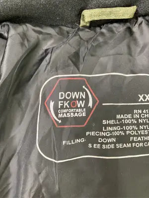 DOWN FKOW/ダウンジャケット/コート/ジャケット/アウター/カーキ/XXL