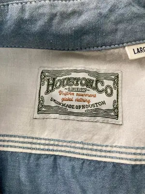 HOUSTON/ヒューストン/シャツ/ブラウス/トップス/ブルー/LARGE