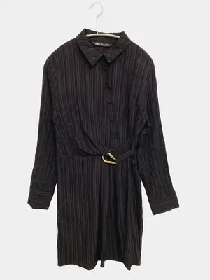 ZARA/ザラ/シャツワンピース/ワンピース/ドレス/ブラック/USA S