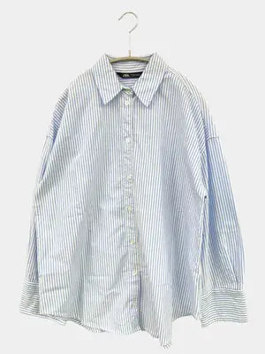 ZARA/ザラ/シャツ/ブラウス/トップス/スカイブルー/USA XS