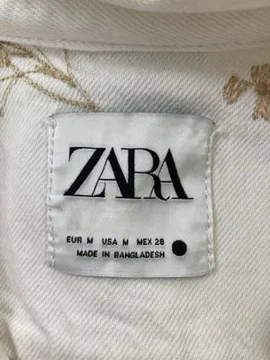 ZARA/ザラ/デニムジャケット/ジャケット/アウター/ホワイト/EUR M/USA M/ MEX 28