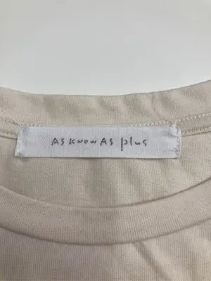 As know as plus/アズノゥアズプラス/Tシャツ/カットソー/トップス/ベージュ/F