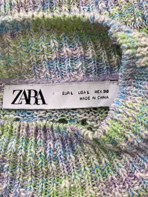 ZARA/ザラ/ニット/セーター/トップス/ライトグリーン/L