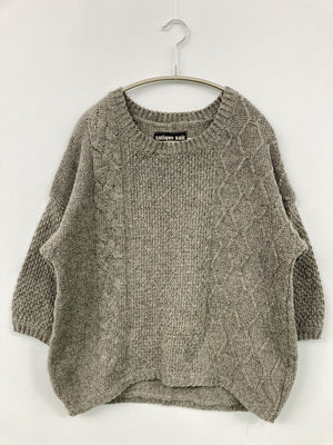 CUBE SUGER/キューブシュガー/ニット/セーター/トップス/グレー/M