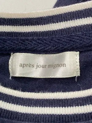 apres jour mignon/アプレジュールミニョン/Tシャツ/カットソー/トップス/ネイビー/LL