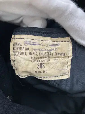 ピーコート/ジャケット/アウター/ブラック/38S