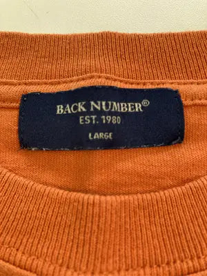 BACK NUMBER/バックナンバー/Tシャツ/カットソー/トップス/オレンジ/L