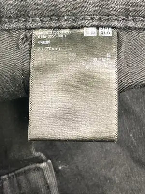 UNIQLO JEANS/ユニクロジーンズ/デニムパンツ/パンツ/ブラック/28 (70cm)