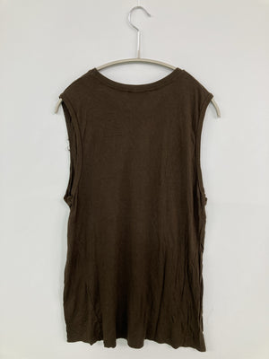 ZARA/ザラ/ノースリーブ/トップス/ブラウン/EUR L/USA L/MEX 30