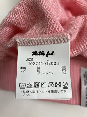 MILK FED./ミルクフェド/スウェット/トップス/ピンク/L