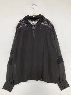 ZARA BASIC/ザラベーシック/シャツ/ブラウス/トップス/ブラック/USA L