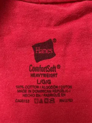 Hanes/ヘインズ/Tシャツ/カットソー/トップス/レッド/L