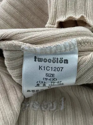 twocolon/Tシャツ/カットソー/トップス/ベージュ/M