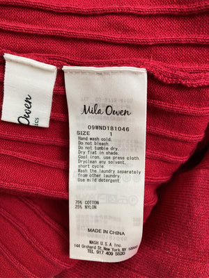 Mila Owen/ミラオーウェン/カーディガン/ボレロ/トップス/レッド/1