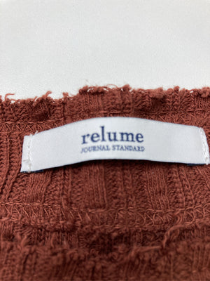 relume/レリューム/ニット/セーター/トップス/オレンジ/F