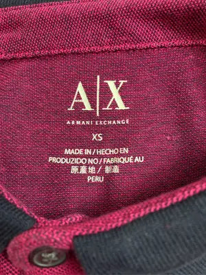 ARMANI EXCHANGE/アルマーニエクスチェンジ/ポロシャツ/トップス/レッド/XS