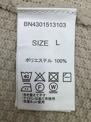 BACK NUMBER/バックナンバー/ニット/セーター/トップス/ホワイト/LARGE