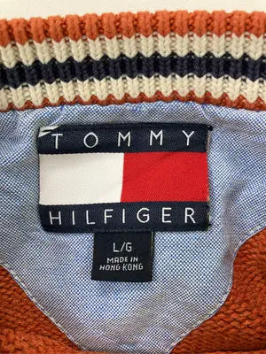 TOMMY HILFIGER/トミーヒルフィガー/ニット/セーター/トップス/オレンジ/L