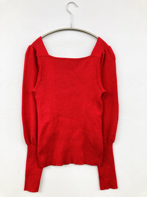 SLY/スライ/ニット/セーター/トップス/レッド/FREE