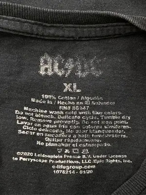 AC/DC/エーシーディーシー/Tシャツ/カットソー/トップス/ブラック/XL