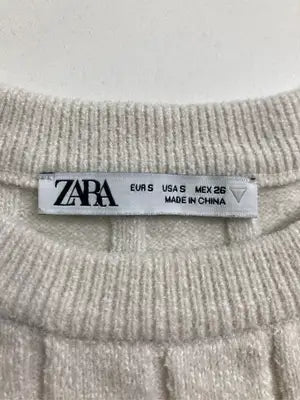 ZARA/ザラ/ニット/セーター/トップス/アイボリー/USA S