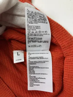 UNIQLO/ユニクロ/ニット/セーター/トップス/オレンジ/L