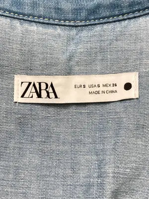 ZARA/ザラ/シャツ/ブラウス/トップス/ブルー/USA S