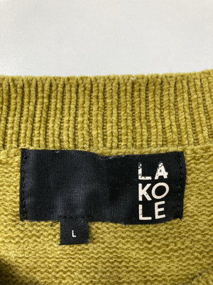 LAKOLE/ラコレ/ニット/セーター/トップス/イエロー/L