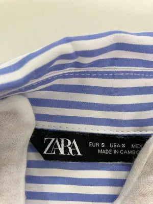 ZARA/ザラ/シャツ/ブラウス/トップス/ブルー/USA S