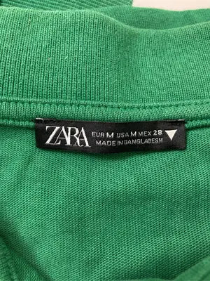 ZARA/ザラ/ポロシャツ/トップス/グリーン/EUR M