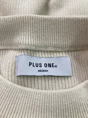 PLUS ONE/プラスワン/ニット/セーター/トップス/アイボリー/MEDIUM