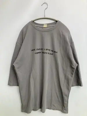 Tシャツ/カットソー/トップス/グレー