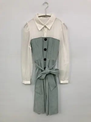 CECIL McBEE/セシルマクビー/シャツワンピース/ワンピース/ドレス/グリーン/F