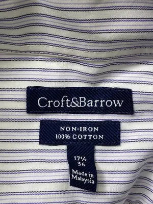 croft&barrow/クラフトアンドバロー/ビジネスシャツ/トップス/ホワイト/17 1/2 36