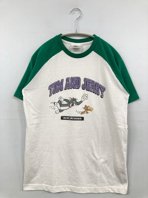TOM and JERRY/トムアンドジェリー/Tシャツ/カットソー/トップス/ホワイト/S