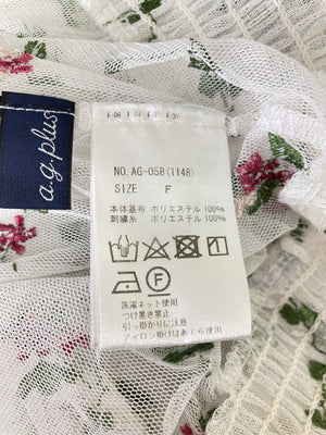 a.g.plus/エージープラス/Tシャツ/カットソー/トップス/ホワイト/F