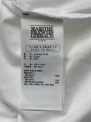 MARITHE FRANCOIS GIRBAUD/マリテフランソワジルボー/Tシャツ/カットソー/トップス/ホワイト/S
