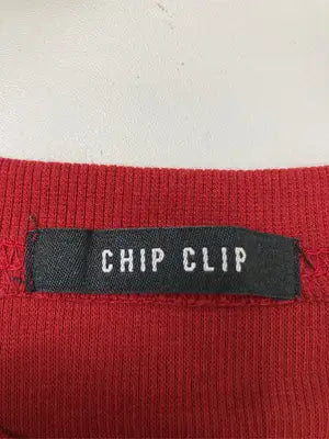 Chip Clip/チップクリップ/Tシャツ/カットソー/トップス/レッド/M