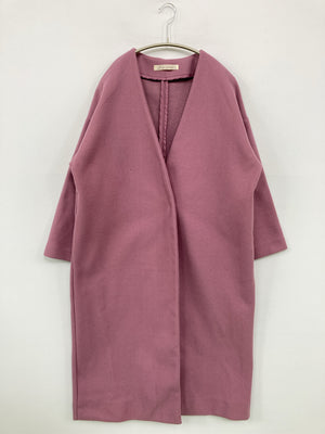 Kobe lettuce/コウベレタス/ノーカラーコート/ジャケット/アウター/ピンク