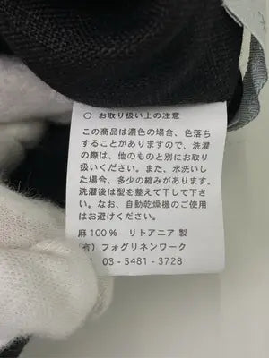 fog linen work./フォグリネンワーク/バケットハット/帽子/ブラック