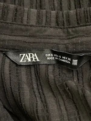 ZARA/ザラ/シャツワンピース/ワンピース/ドレス/ブラック/USA S