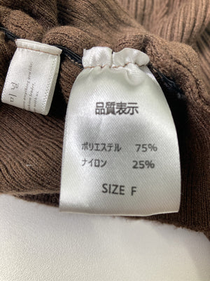 ニット/セーター/トップス/ブラウン/F