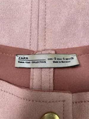 ZARA/ザラ/ノーカラーコート/ジャケット/アウター/ピンク/USA S